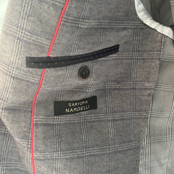 Sartoria Nardelli Grey Blue Plaid sports jacket blazer 52 / 42 tartan SuitSupply - Picture 4 of 10